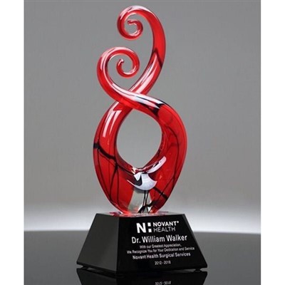 Penghargaan Kaca Blown Tangan .